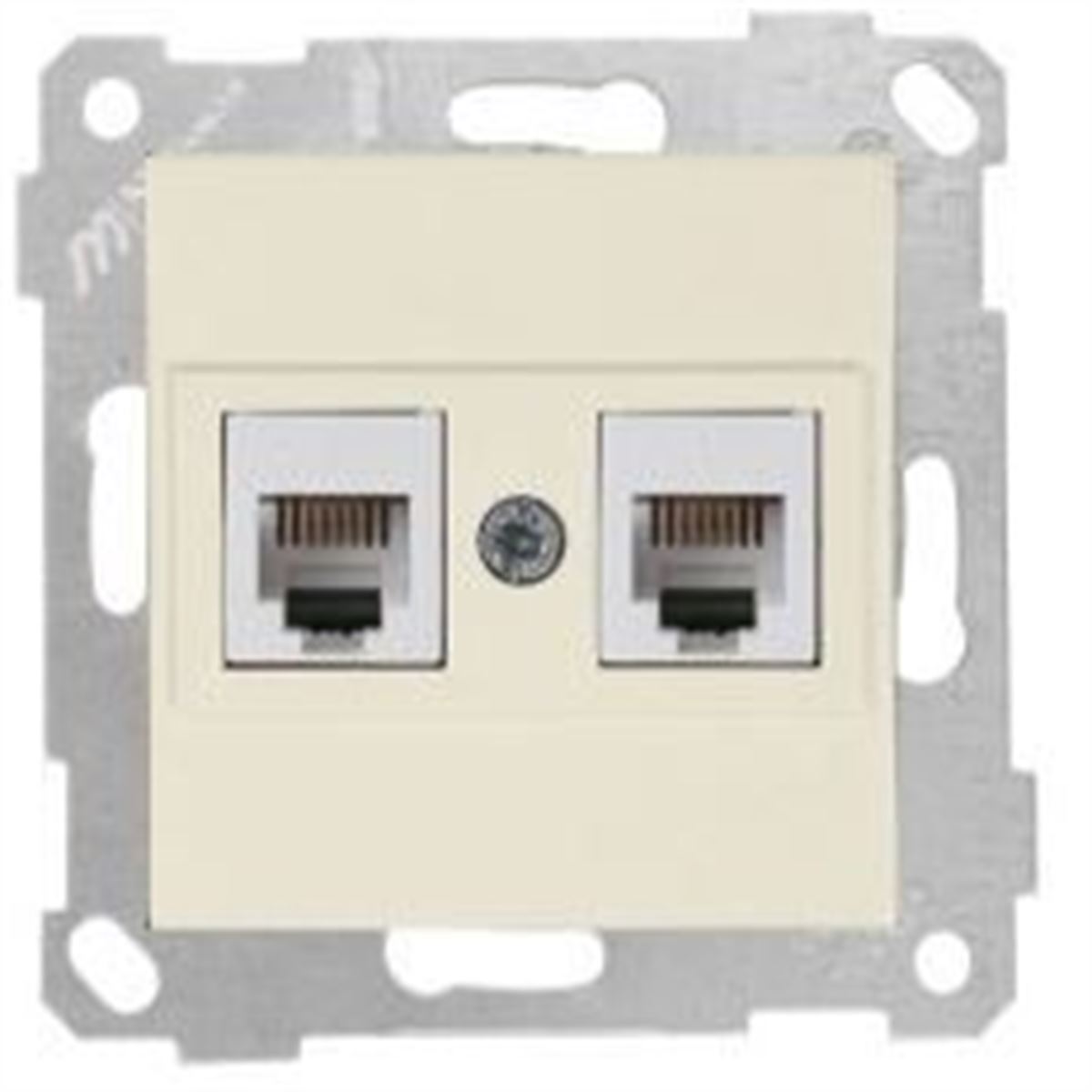 RİTA MEK TUŞ TELEFON PRİZİ 2XRJ12 KREM 1